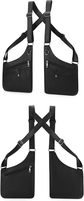 Anti-Theft Underarm Crossbody Bag - Ultra-Thin Adjustable Hidden Strap Wallet, Lightweight with Multi-Layer Storage