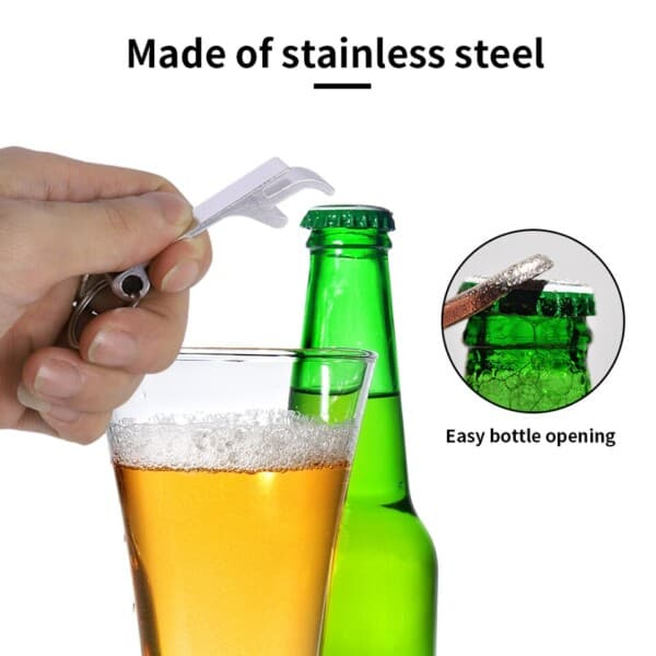 High-Quality 6-Pack Portable Beer Bottle Opener Keychain