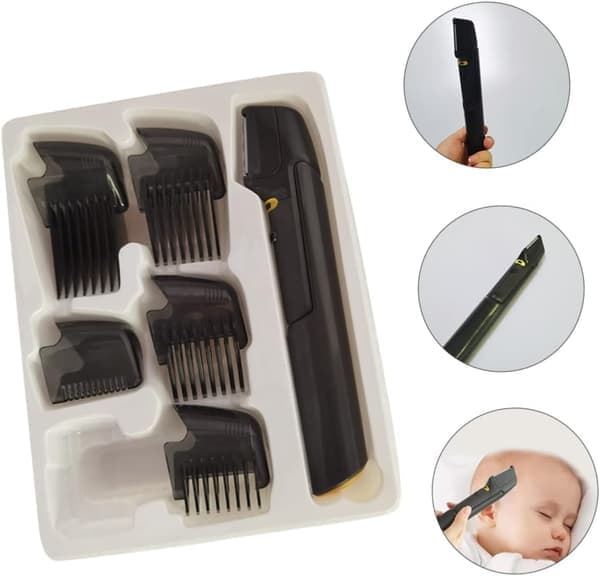 1 sæt professionel hårklipper til mænd, trådløs trimmer med ergonomisk design til salonbrug, støjsvag ydeevne og teleskopfunktion