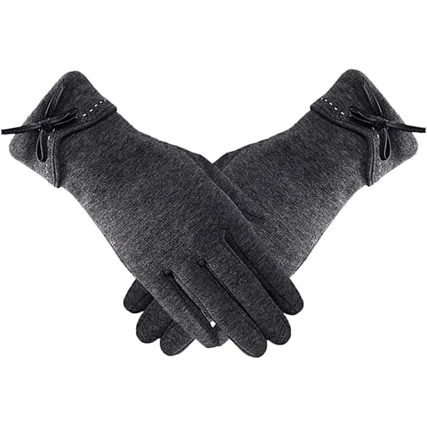 Dam vinter varma handskar för kvinnor, tjockt fodrade vindtäta touch