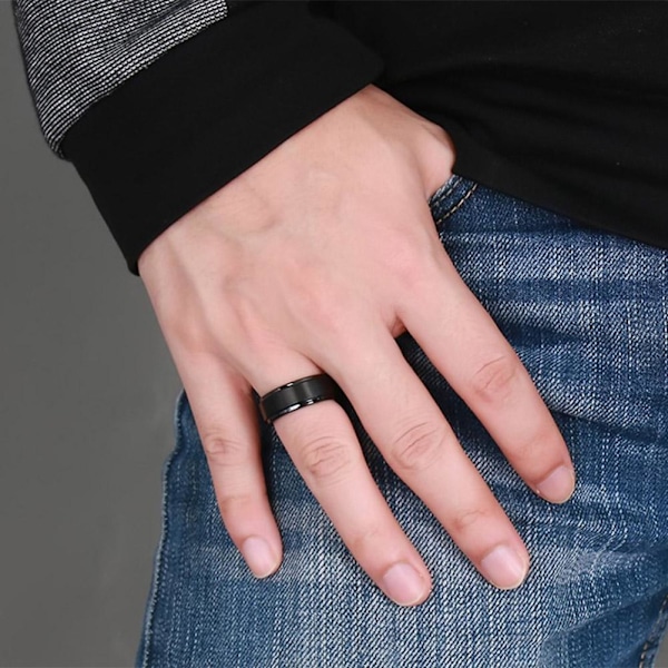 Anti-ångest Spinner Fidgets Roterande Ringar Unisex svart rost Black8 8 Black8 8