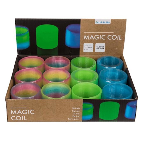 Självlysande Slinky Spiral Trappfjäder Lyser I Mörkret Spring Blå one size