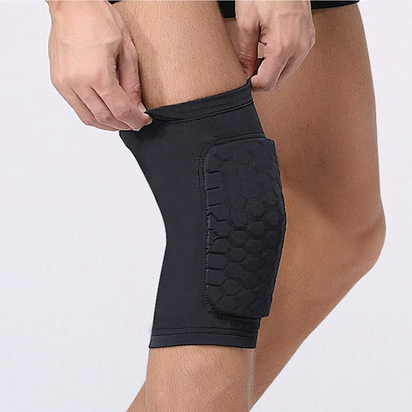 Knäskydd 1 par knäskydd stretchiga knäbandage stöd, M