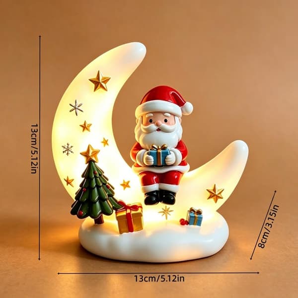 Jul Måne USB Stemningsfull Nattlampe for Barnerom