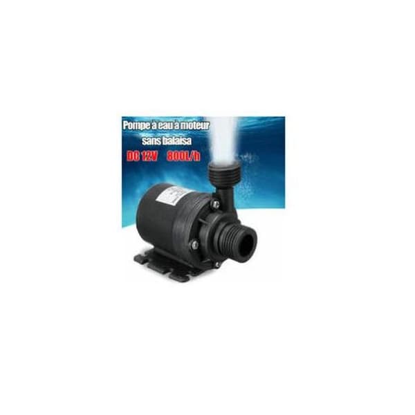Silent and Efficient DC12V 5M 800L/h Submersible Pump, Brushless, with 4-Point Nozzle and 50cm Cable.