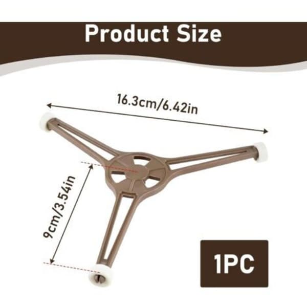 Triangular Microwave Support, Universal Rotating Ring Holder, Replacement Turntable Ring for Microwaves, Fits 24.5cm Glass Spare Part Trays