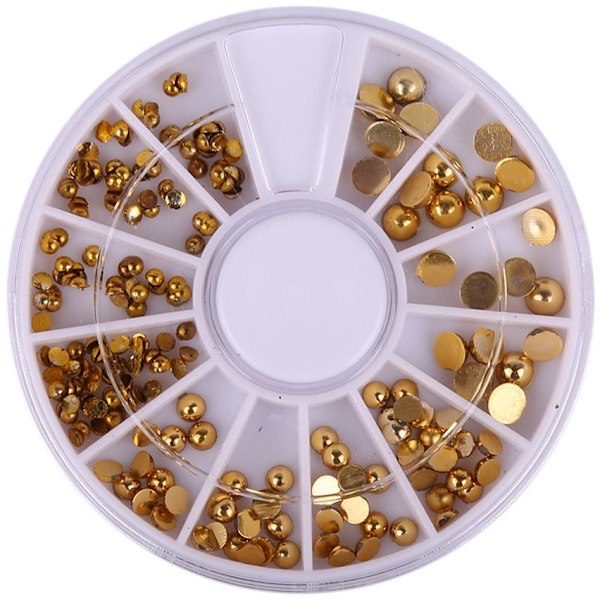 Rundel - Miley - J214 - Nageldekorationer - Ca: 300 st Guld