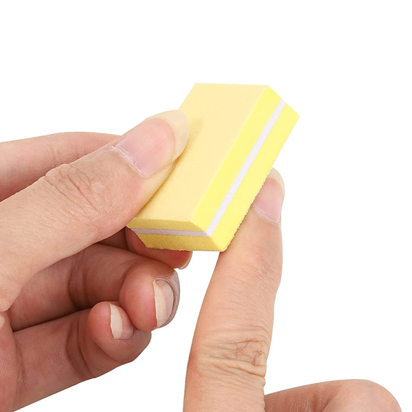 Buffer Block Nagelfil, 100/180 Grit Sponge Nagelfilar för Akrylnaglar, Buffing Block Dubbelsidig för Manikyrverktyg