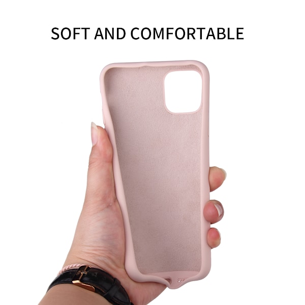 Soft Touch Silikonskal till iPhone 12/12 Pro, mörkblå Mörkblå
