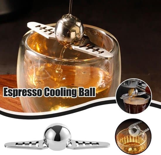 Espresso-kugle, iskugle, til espresso og kaffe, køleværktøj, køler i rustfrit stål, til fødselsdage, Valentinsdag, jul