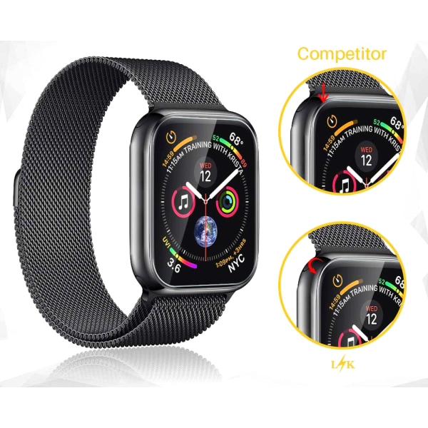 Apple Watch skärmskydd, ersättning TPU skärmskydd anti-scratch bubbelfri högkänslig skärm, 6-pack serie 3 42mm