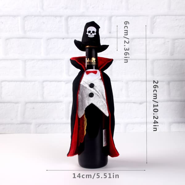 Halloween Vinflaskskydd (2-pack) — Champagnefodral och Bordsdekorationer för Högtidsfester och Middagar