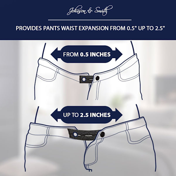 6 st midjeutvidgare set elastiska midjeutvidgare justerbara knappförlängare för kvinnor män graviditetsjeans kjol byxor klänning