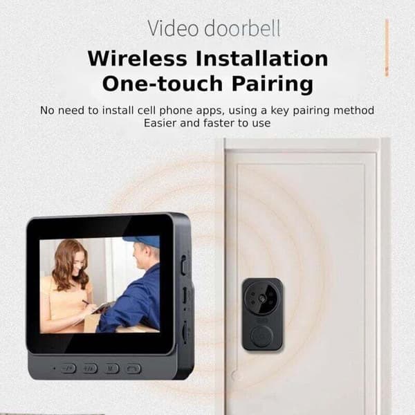 2.4G trådløst videointercom med 4,3-tommer IPS-skærm, trådløs high-definition video smart dørklokke, tovejsintercom til villa, hus, kontor