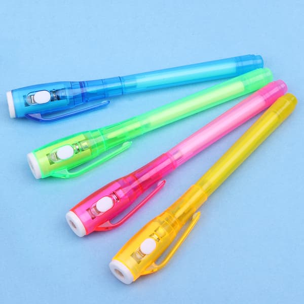 Magic Invisible Ink Pen Write Secret Messages Gadget With UV Light Stationery