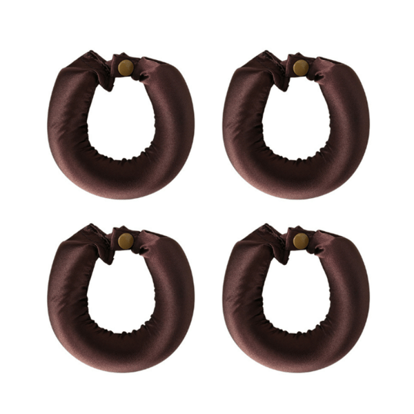Värmefria lockband - Använd över natten, 4-pack Brun