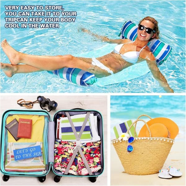 Inflatable Pool Mattress. Floating Hammock for Adults. Inflatable Pool Accessories. (130x80cm)