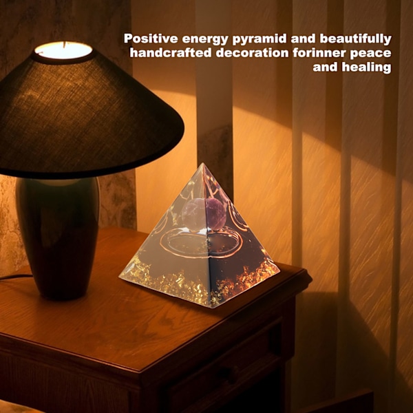 5 cm Orgonitpyramid för positiv energihelande Kristallpyramid Meditation Orgonitpyramid Chakra Zodiak Energikälla Tvillingarna