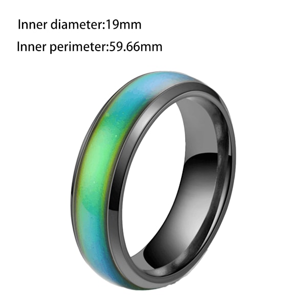 Temperaturförändrande stämningsringar i rostfritt stål, unisex, känsliga känslor, ring för bröllop, män och kvinnor, bekväm passform, storlek 6, 7, 9, 10