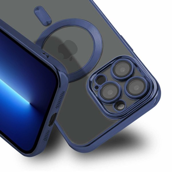 Luxury Mobilskal med Magsafe iPhone 13 Pro Max - Mörkblå Mörkblå
