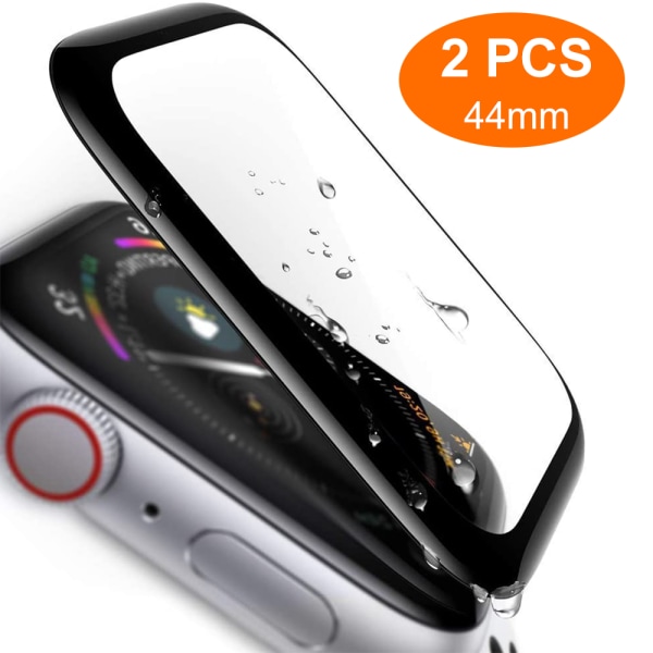 [2-pack] Kompatibel för Apple Watch Skärmskydd av härdat glas, Anti-Bubble Enkel installation [Täcker endast det platta området] 38 mm 38 mm