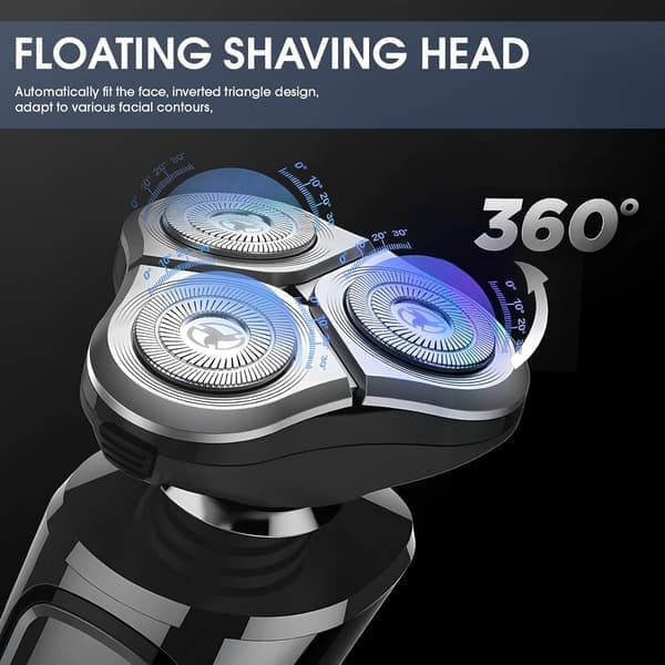 Electric Shaver for Men, IPX7 Rechargeable Beard Trimmer for Men, D