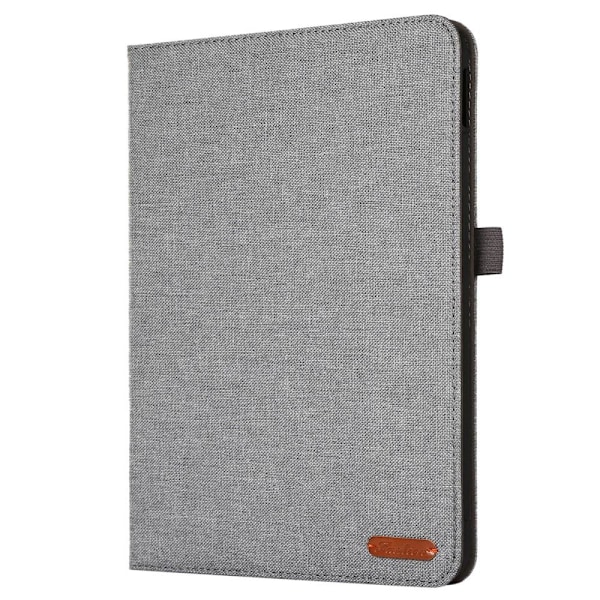 Apple iPad 10.9 2022 Vikbart fodral korthållare Tygtextur - Grå grå