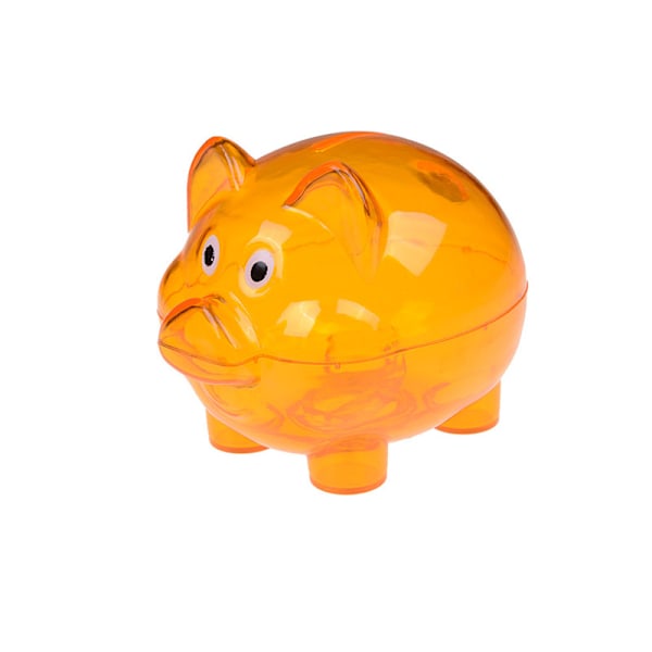 Baby Plast Spargris Mynt Pengar Kontanter Collectible Spara Box Orange Orange