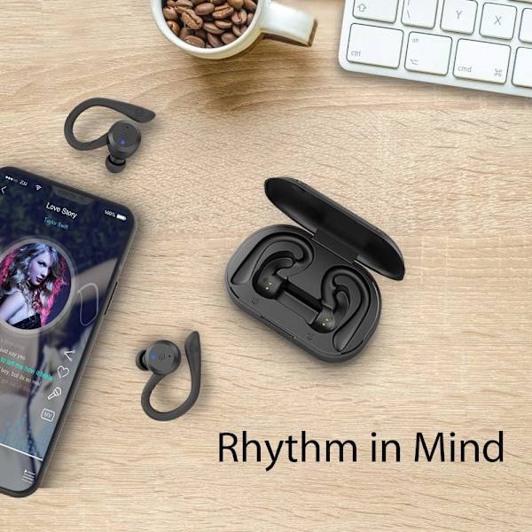 Sport In-Ear TWS Hörlurar True Wireless Bluetooth 5.0 Sport Hörlurar, IPX7 Vattentät Stereo Ljud, Inbyggd Mikrofon Hörlurar$Bluetooth Hörlurar True