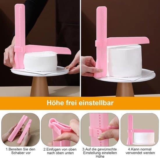 Cake Decorating Set - Cake Scraper Set - Adjustable Cake Scraper - 12 Pieces - Plastic Baking Tools - Cake Edge Smoother - DIY Cake Decoration