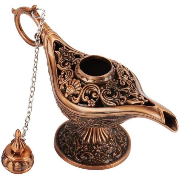 Metall snidad Aladdin Lampa Magic Vintage