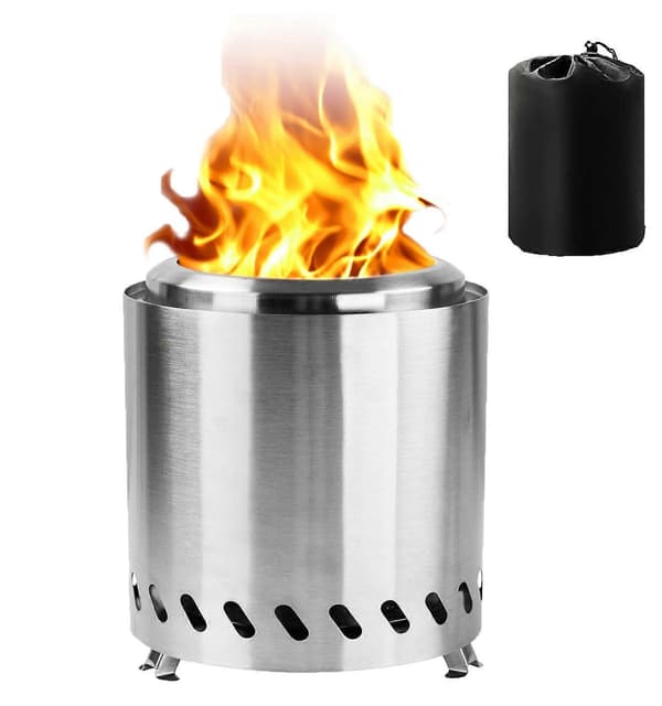 50% Rabat - Solo Stove Mesa Bordpejs med Stativ | Røgfri Mini Pejs til Udendørs Brug