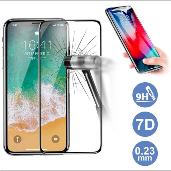 Ny 6D Dust-Proof Heltäckande Härdat Glas iPhone XS Max /X/XS/XR X/XS MAX X/XS MAX