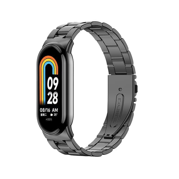 Metallarmbånd til Xiaomi Mi Band 8 Svart