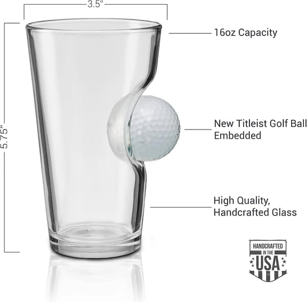 Golfball Pint Glass - 47 cl
