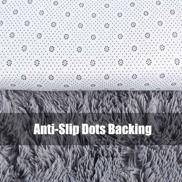 Långhög Living Room Rug - Shaggy Modern Design Rug - Stor tvättbar matta med halkfri botten för sovrum, vardagsrum, hall, storlek: 50 x 160CM,