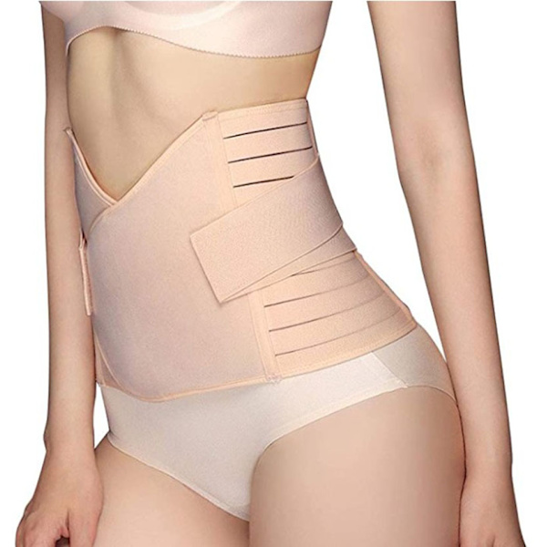 Postpartum Support Recovery Belt Andningsbar Elastisk Justerbar Postpartum Recovery Support Girdle Mage Efter Födelse Mageband (Storlek:L)