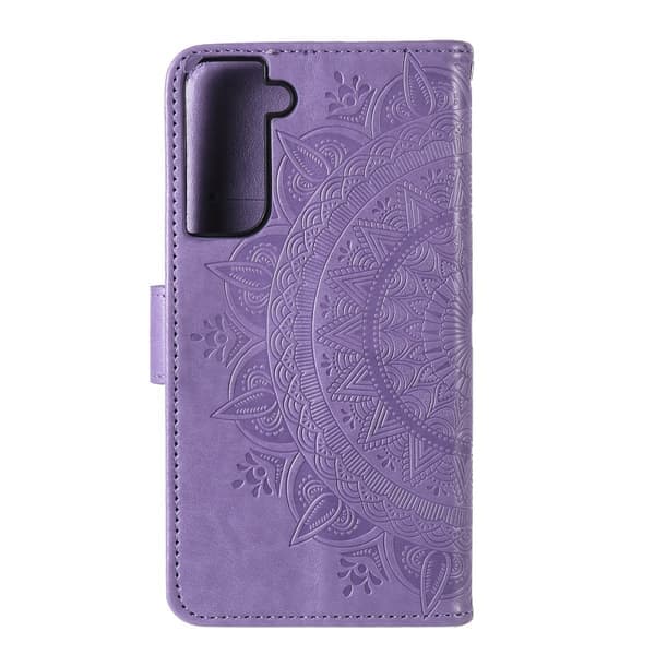 Samsung Galaxy S21 - Mandala Plånboksfodral - Lila Lila
