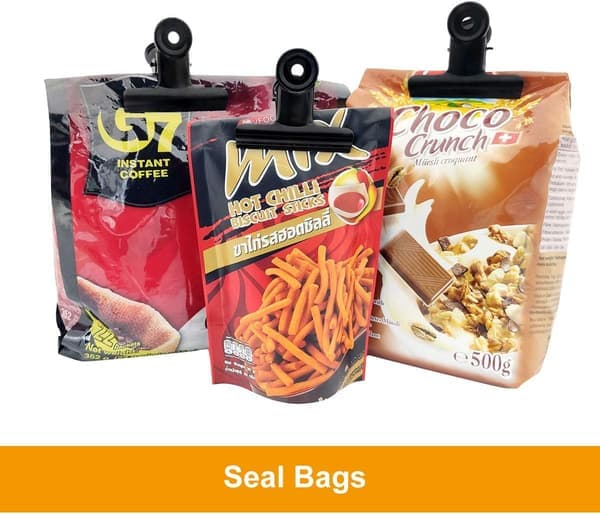 12-pak store sorte papirclips / metal hængslet clips Fi