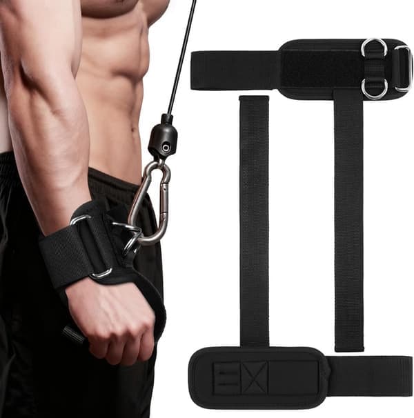 2-pack lifting straps with cuff - heavy-duty wrist support for deadlifts, pull-ups, cable training - gym accessories for men and women - black