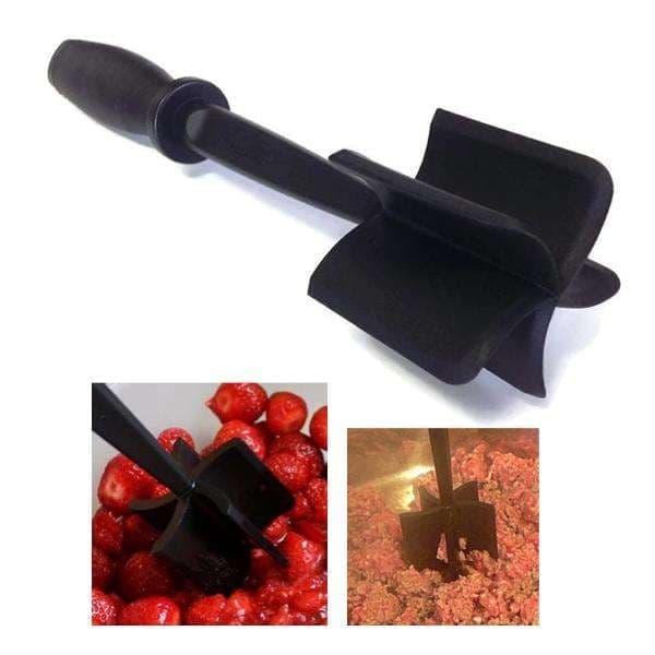 Effektiv köttfärshackare och non-stick köttpress för köttfärs Svart Svart