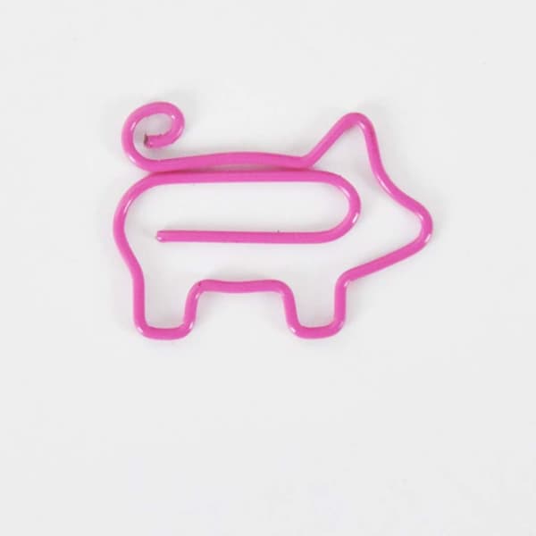 100 stk. piggete binders, morsomme binders, kontorrekvisita (rosa)