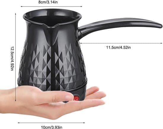 Electric Coffee Maker Espresso Machine - 500ml Capacity - Induction Compatible - Heating Pot - Turkish Coffee Pot - For Camping, Home, Tea and Coffee