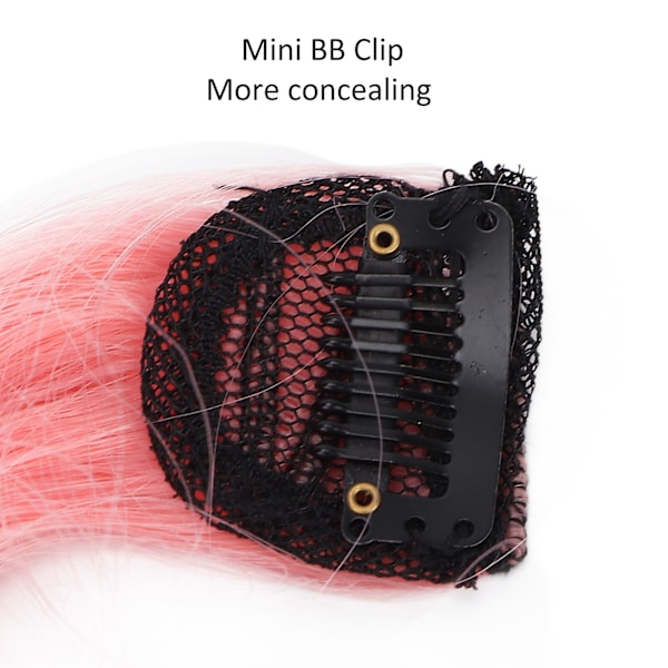 5 st Clip in Hairpiece Färgad Hairpiece Clip Hair Extension Hairpiece för Cosplay PartySakura Rosa