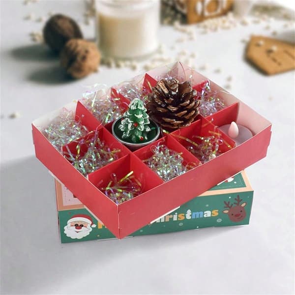 5 stk 12 dagers julekalender nedtelling til julekalender dekorasjon tomme bokser påfyllbar advent jul for festlige L