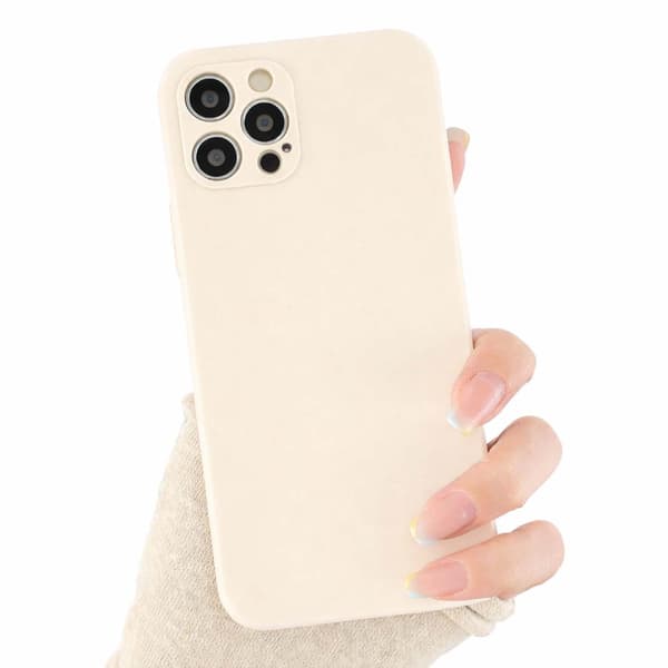 iPhone 12 Mini Mobile Case with Lens Protection TPU Beige beige