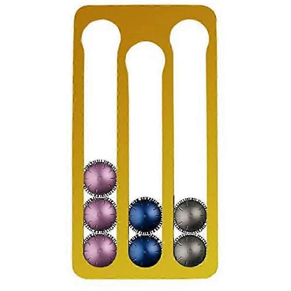 Coffee Pod Holder for Vertuo Pods, Wall Mounted Coffee Capsule Storage Rack, Capacity: 17, Black