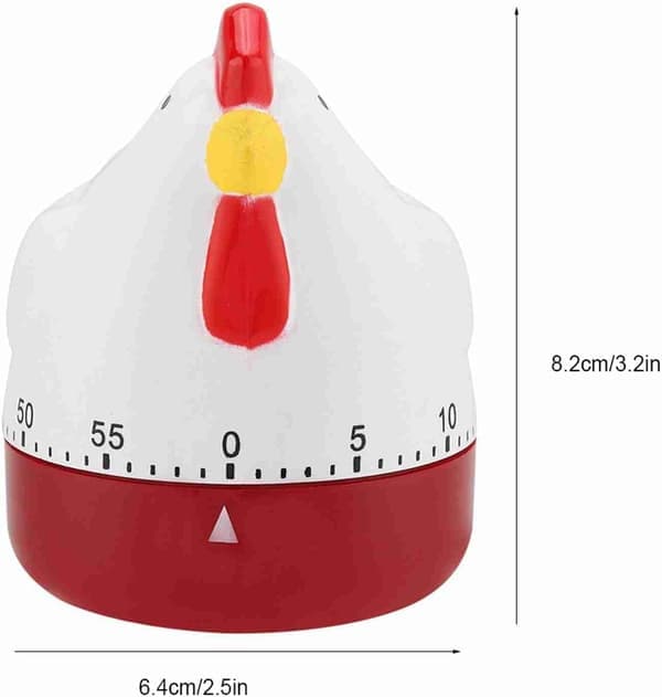 Kitchen Clock Cute Lovely Egg Timer Chicken Mechanical Wind-Up Timer for Cooking Time Reminder Home Decor