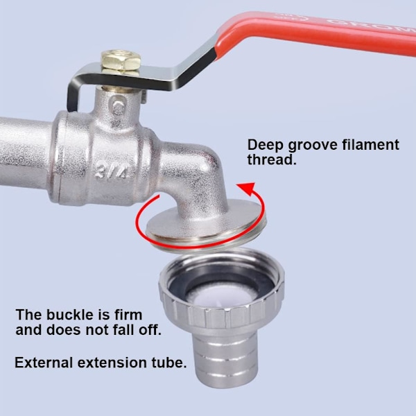 IBC tankadapter 1/2" gängkontakt, kran 1000L tankkran