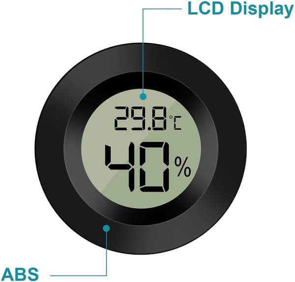 2-pack digital LCD-display utomhushygrometer för inomhusluftfuktare avfuktare växthus källare